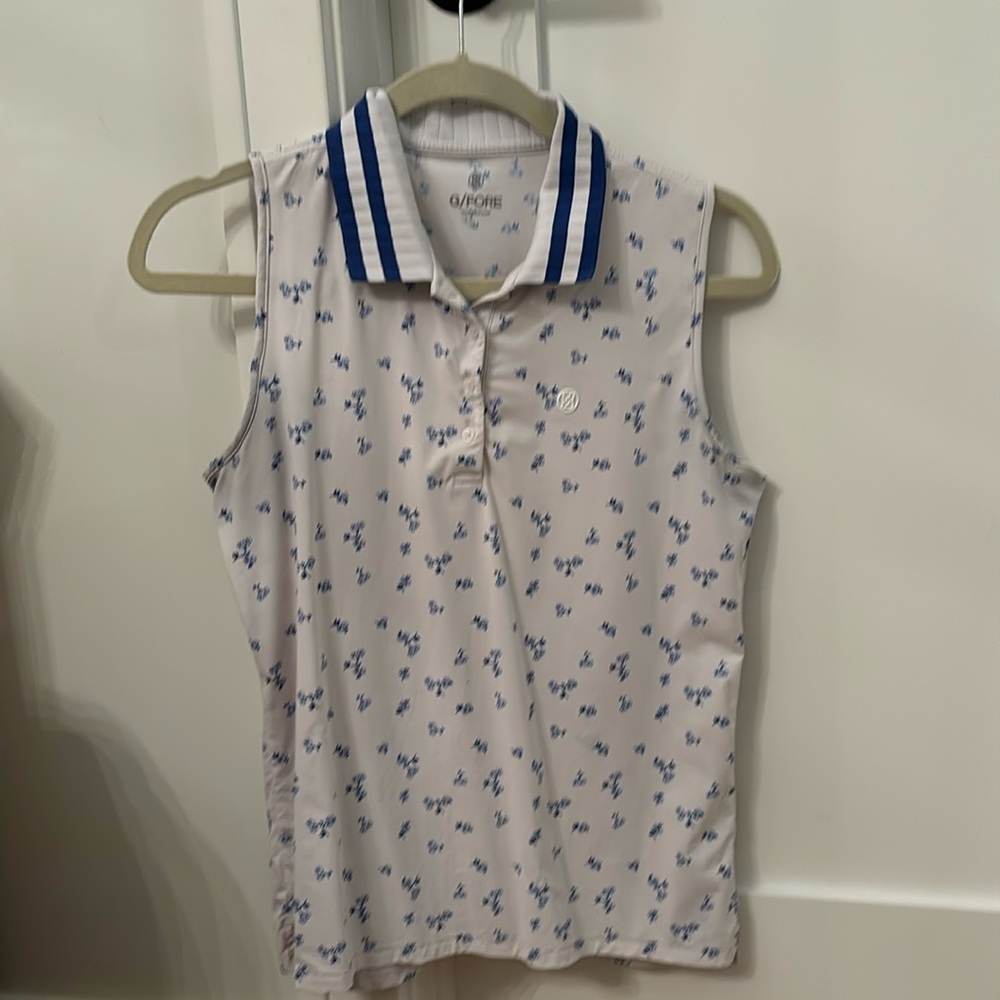 G/Fore floral golf shirt